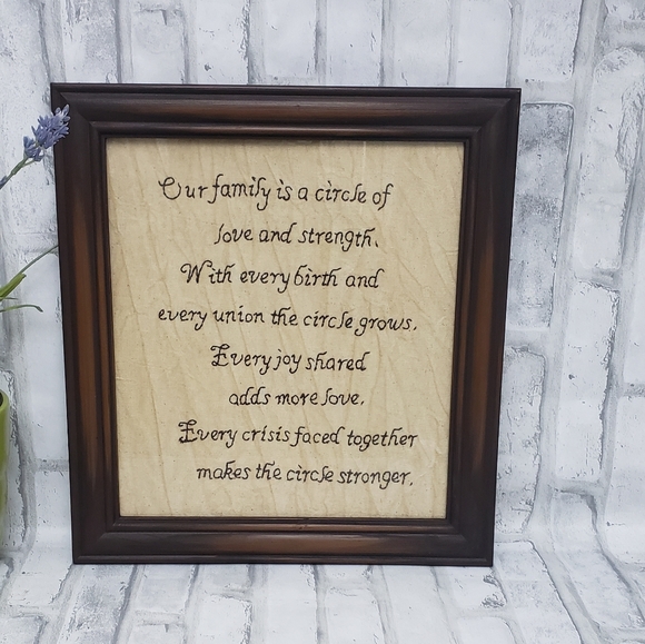 Framed Vintage Inspirational Needlepoint Wall Decor - Picture 1 of 8
